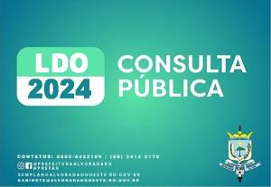 CONSULTA PÚBLICA PARA ELABORAÇÃO LDO 2024; PARTICIPE!