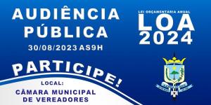 CONSULTA PÚBLICA PARA ELABORAÇÃO DA LEI ORÇAMENTÁRIA ANUAL - LOA 2024; PARTICIPE!